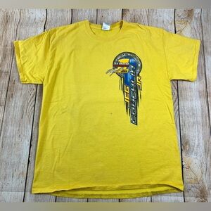Vintage Jeg Coughlin Jr Shirt Yellow Drag Racer Jegs Large 5x Racing Champion